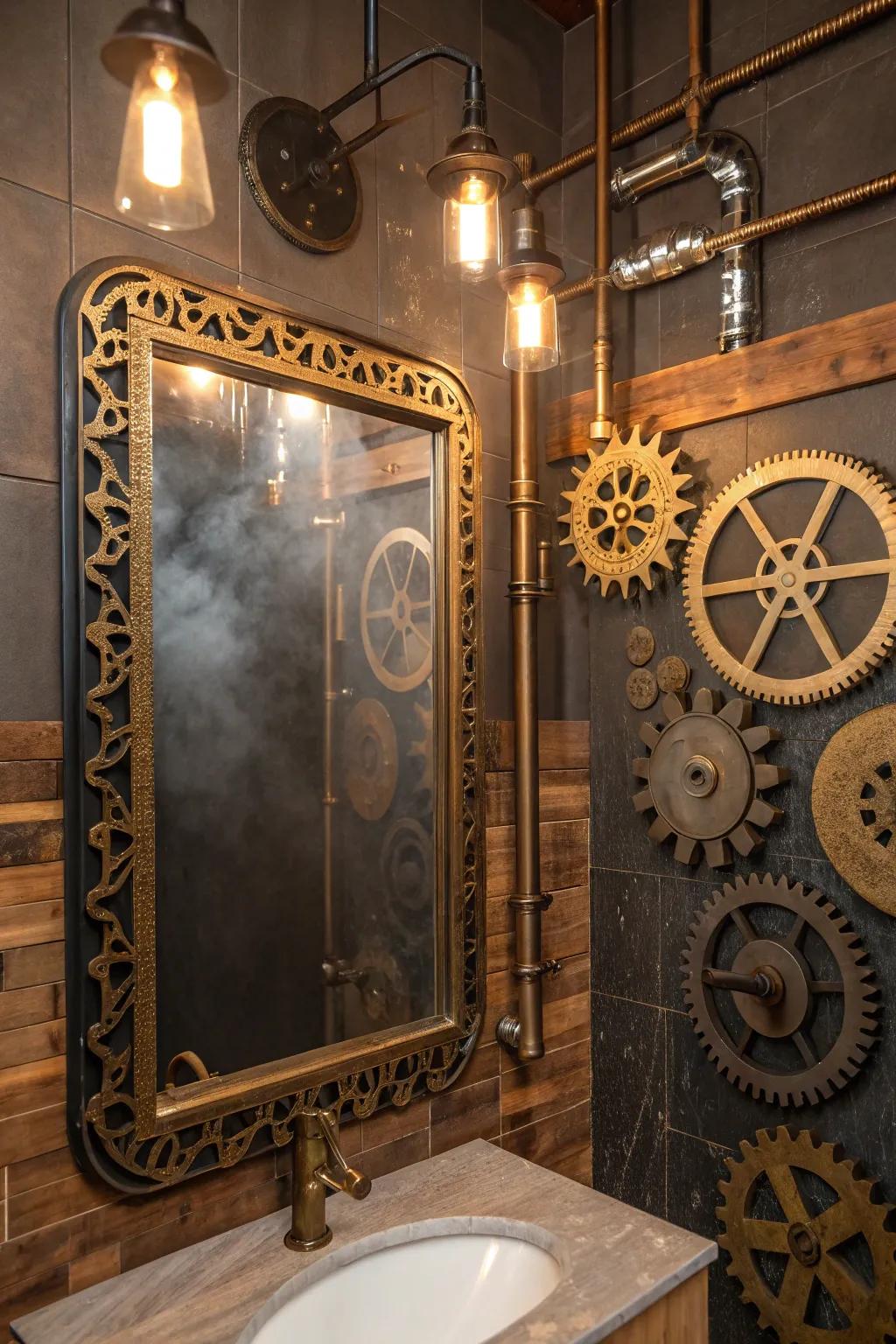 Reflect your style with a steampunk mirror that's as functional as it is fabulous.