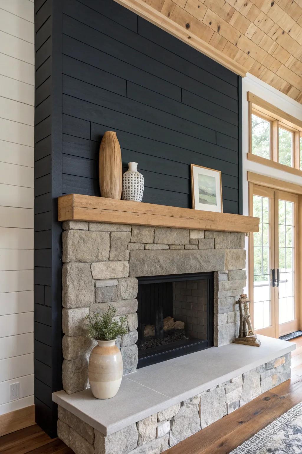 Make a statement with bold color accents that enhance your fireplace's allure.