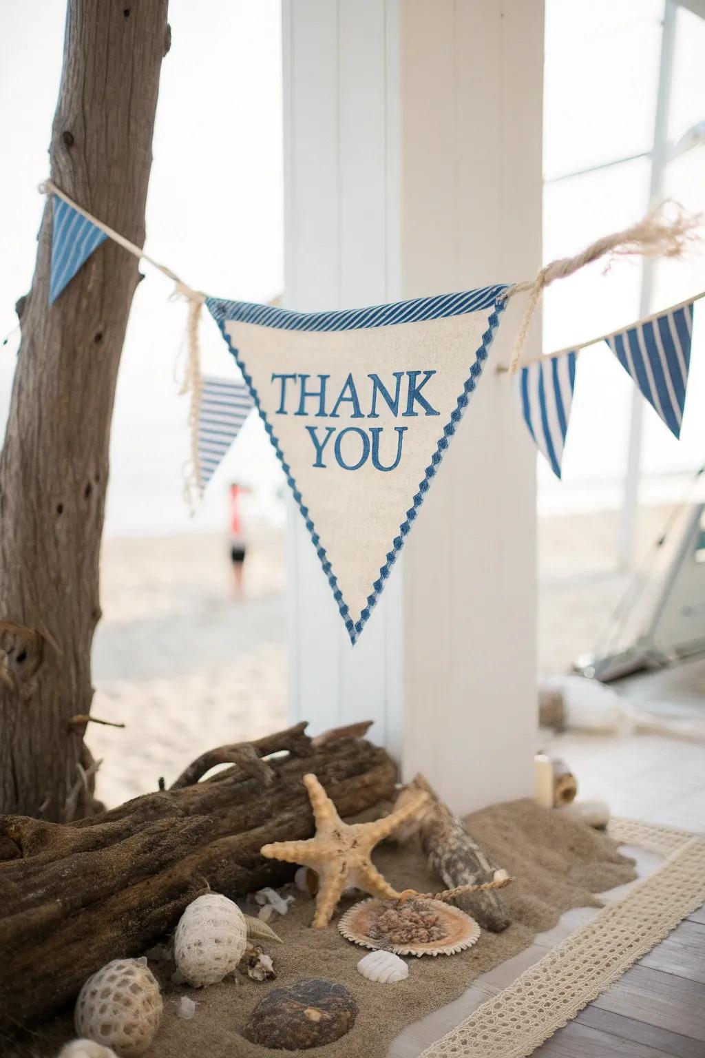 Breathe in the ocean breeze with a seaside banner that brings the beach to your celebrations.