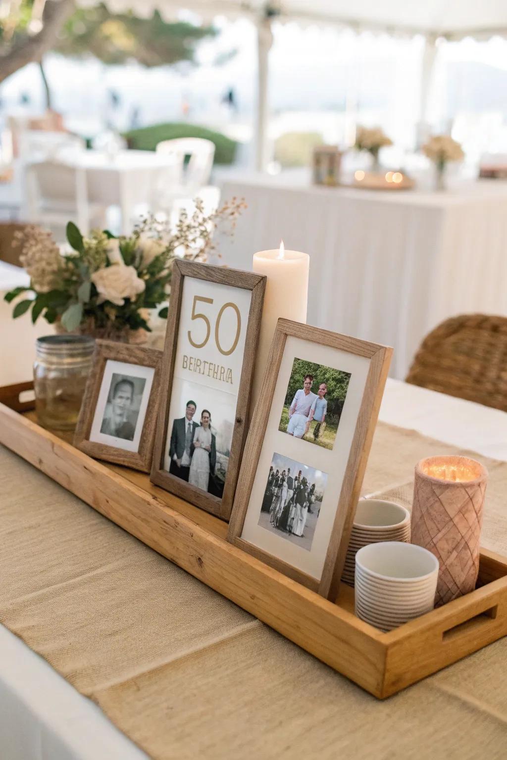 Celebrate the journey with a photo display that brings cherished memories to the table. 📸 #PhotoMemories #BirthdayCelebration