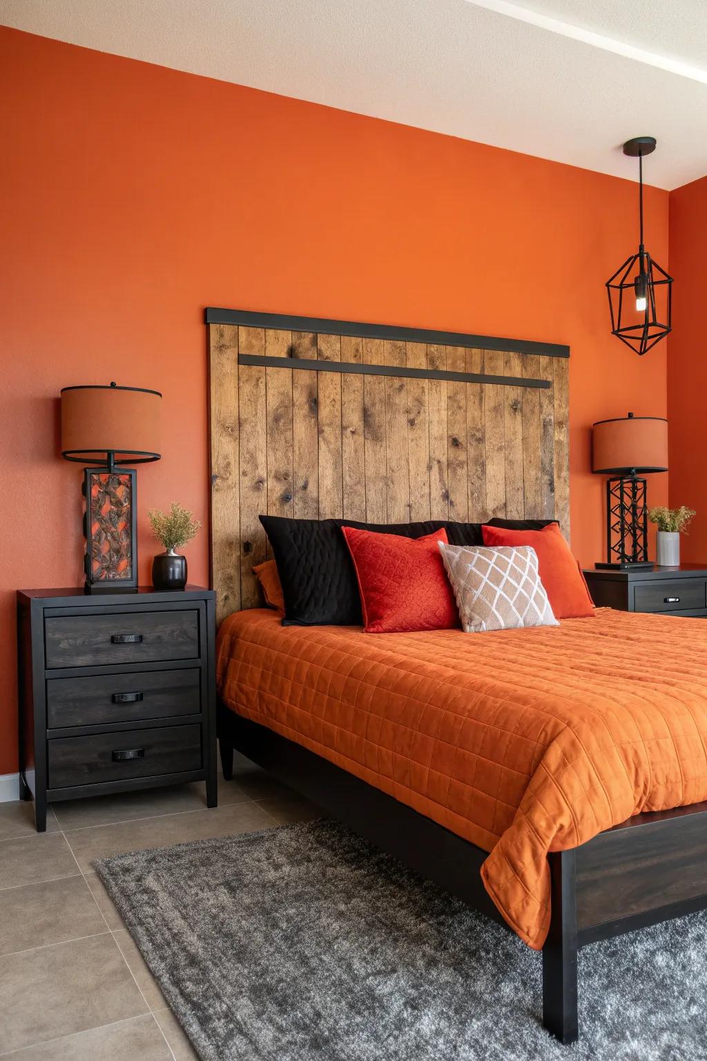 Natural wood furniture adds grounding warmth to a bold color scheme. 🌿🌳 #NaturalElements #WoodWarmth