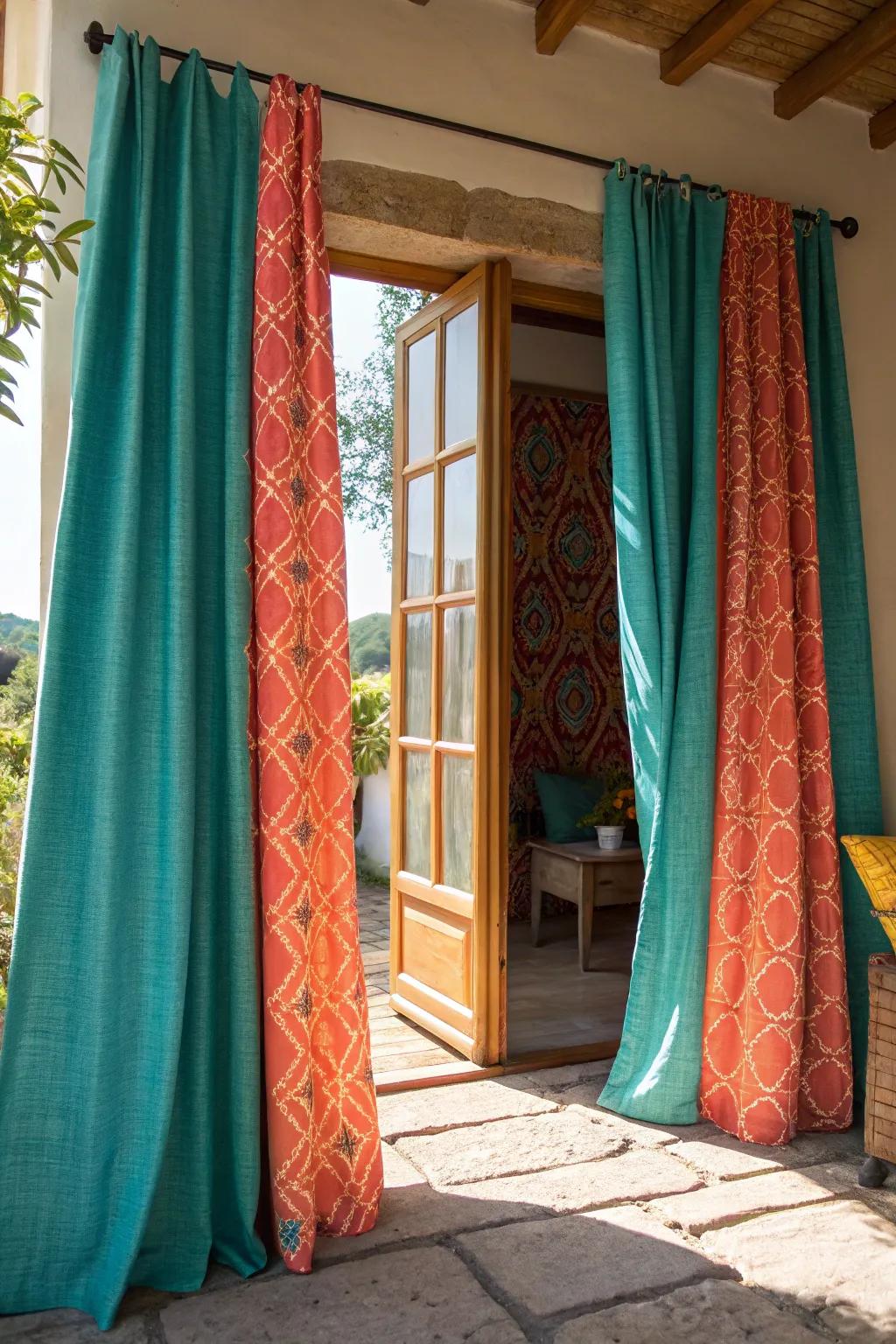 Let your windows exude charm with light, airy curtains that sway with every breeze. #WindowCharm #HomeInspo