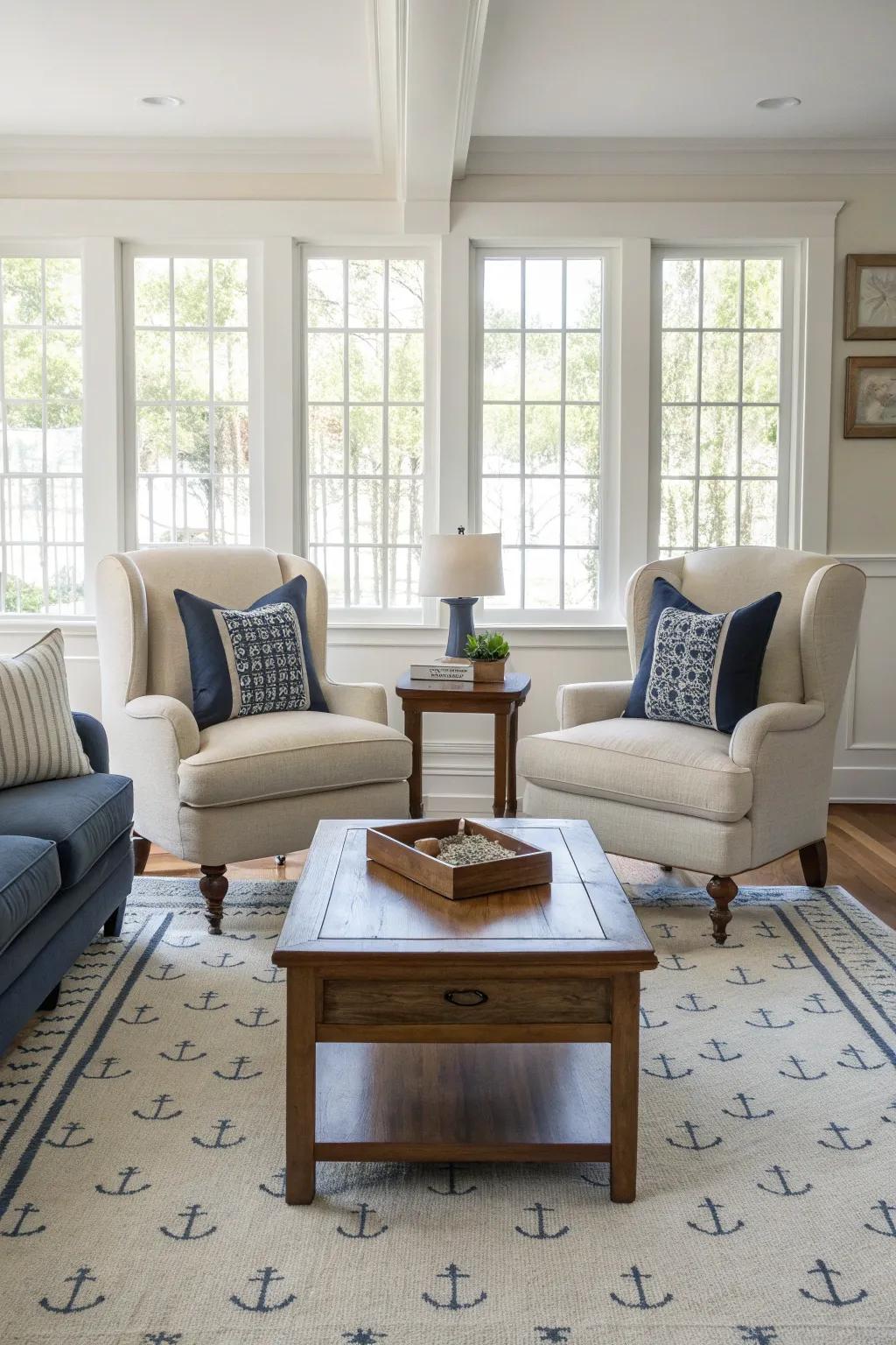 Symmetry in design brings a sense of calm and order to any room. 🪑 #BalanceInDesign #InteriorHarmony