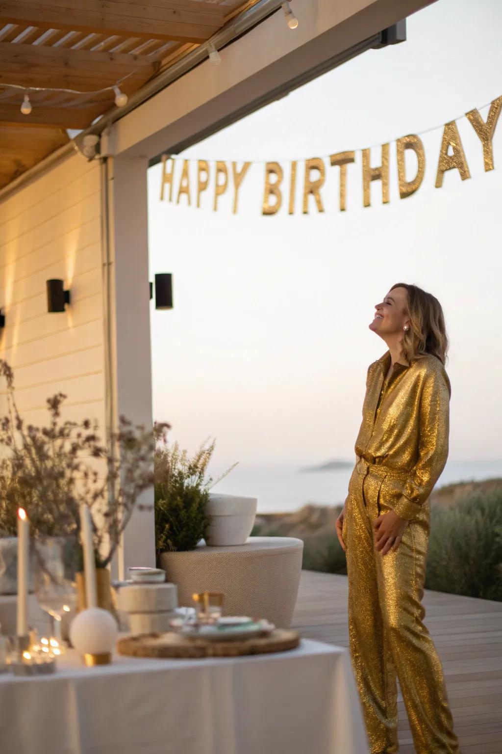 Shine bright with a gold-themed dress code that adds glamour to the celebration. 🌟💃 #DressCode #PartyFashion