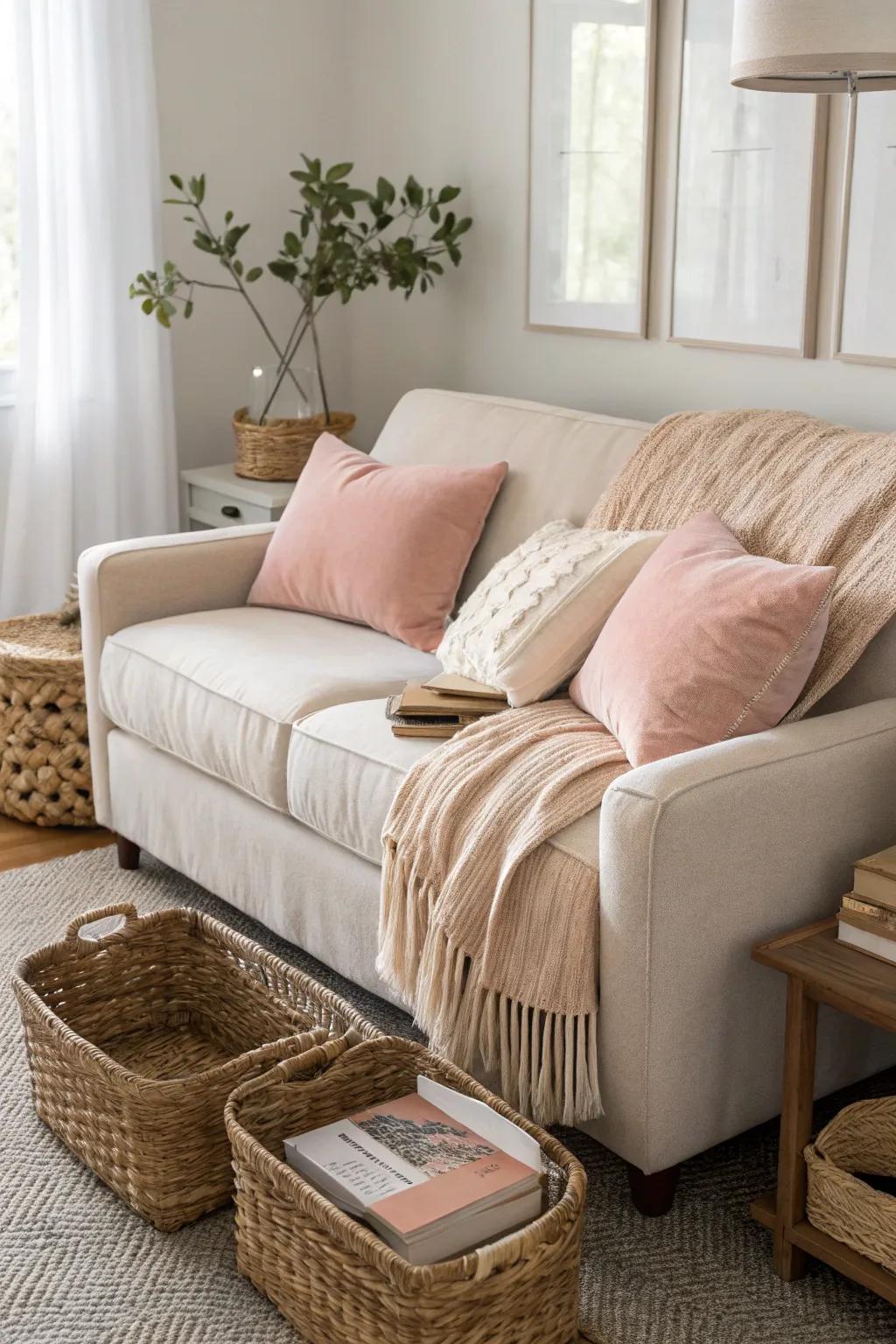 Efficient and stylish, a sleeper sofa with storage keeps your guest room organized. 🛏️ #SmartStorage #SpaceSaver #OrganizedLiving