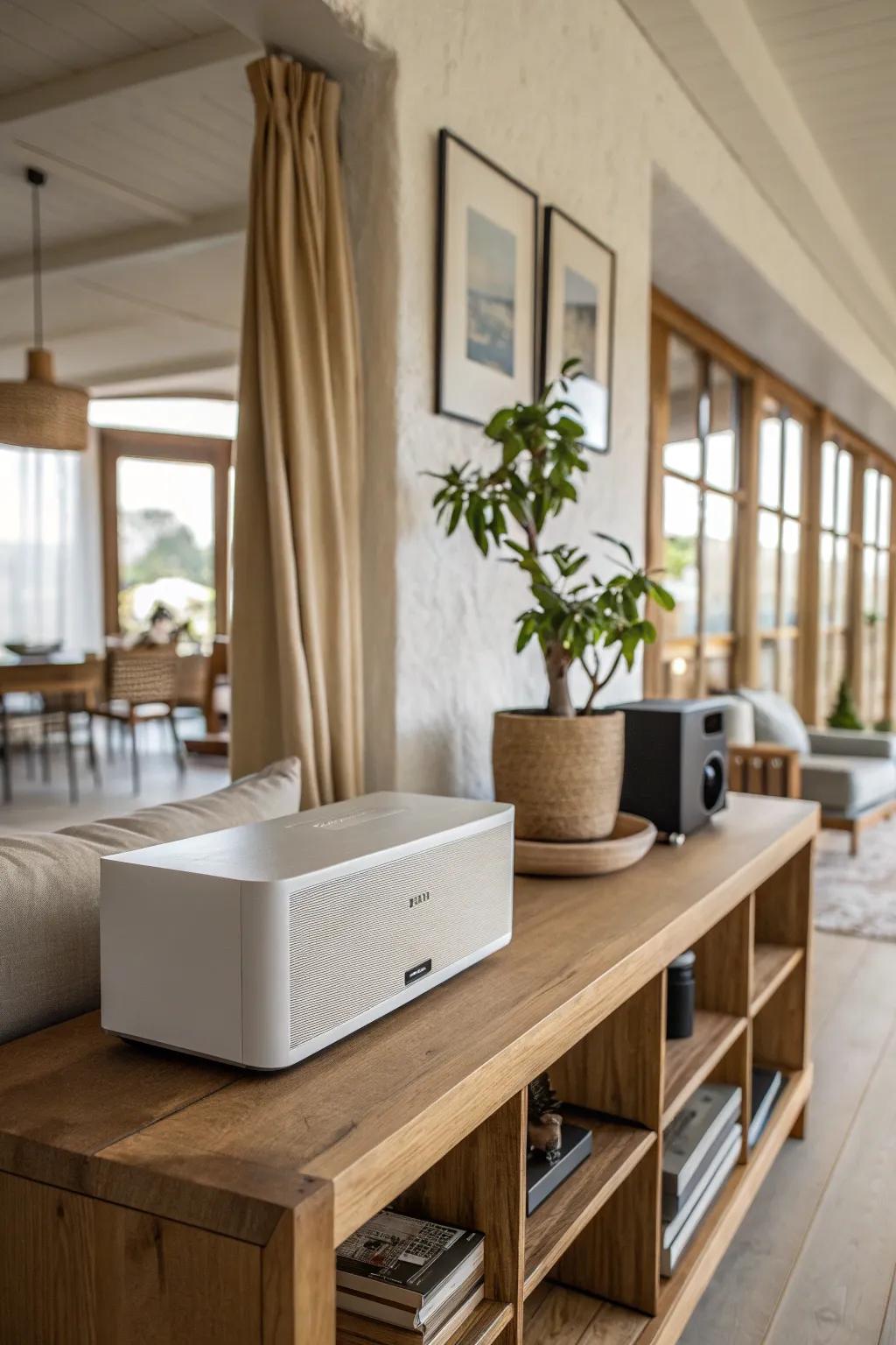 Enhance the atmosphere with soothing soundscapes for an immersive experience.