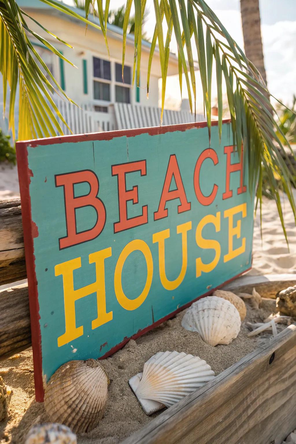 Bring the coast to your home with a sign that evokes the serenity of the sea.