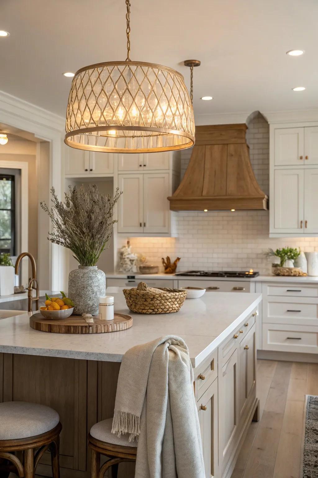 Achieve a balanced kitchen with layered lighting that combines function and style. #LayeredLighting #KitchenGoals