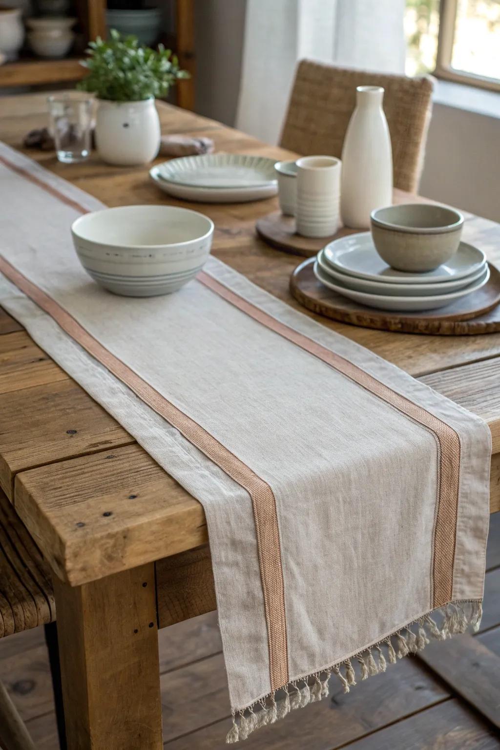 Unleash your creativity with a DIY table runner that reflects your personal style.