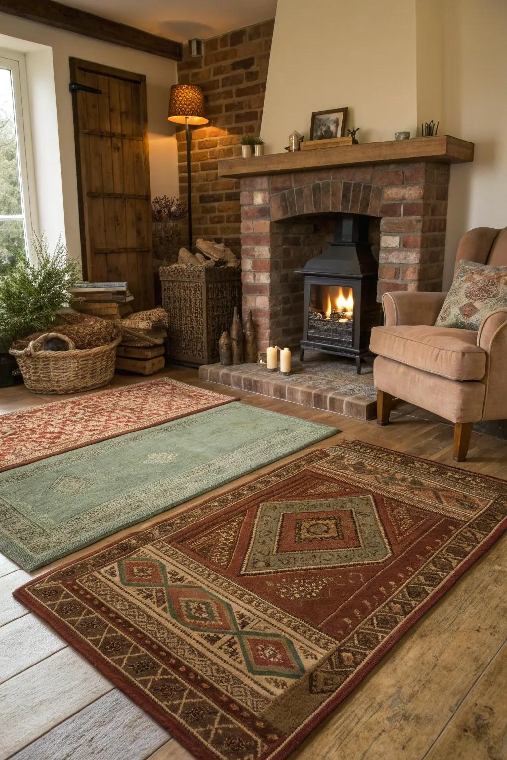 Discover the beauty of layered textures with rugs that add depth to your space. 🛋️ #LayeredLook #InteriorInspo