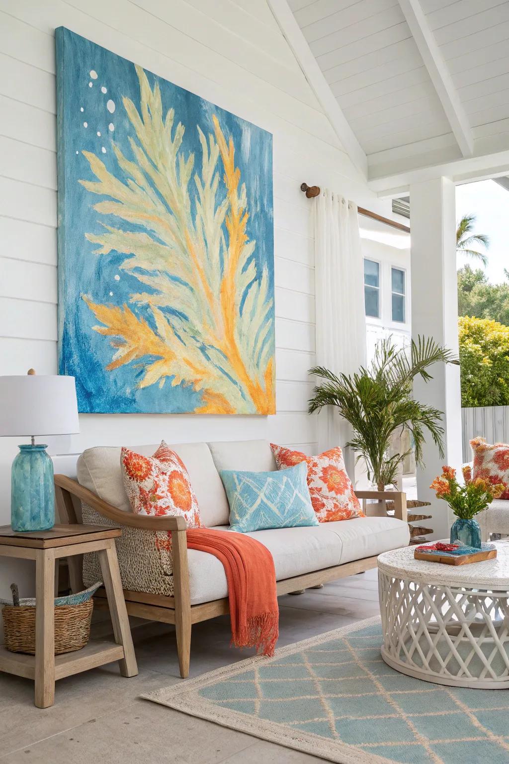 Energize your space with vibrant artwork that captures the lively spirit of summer.