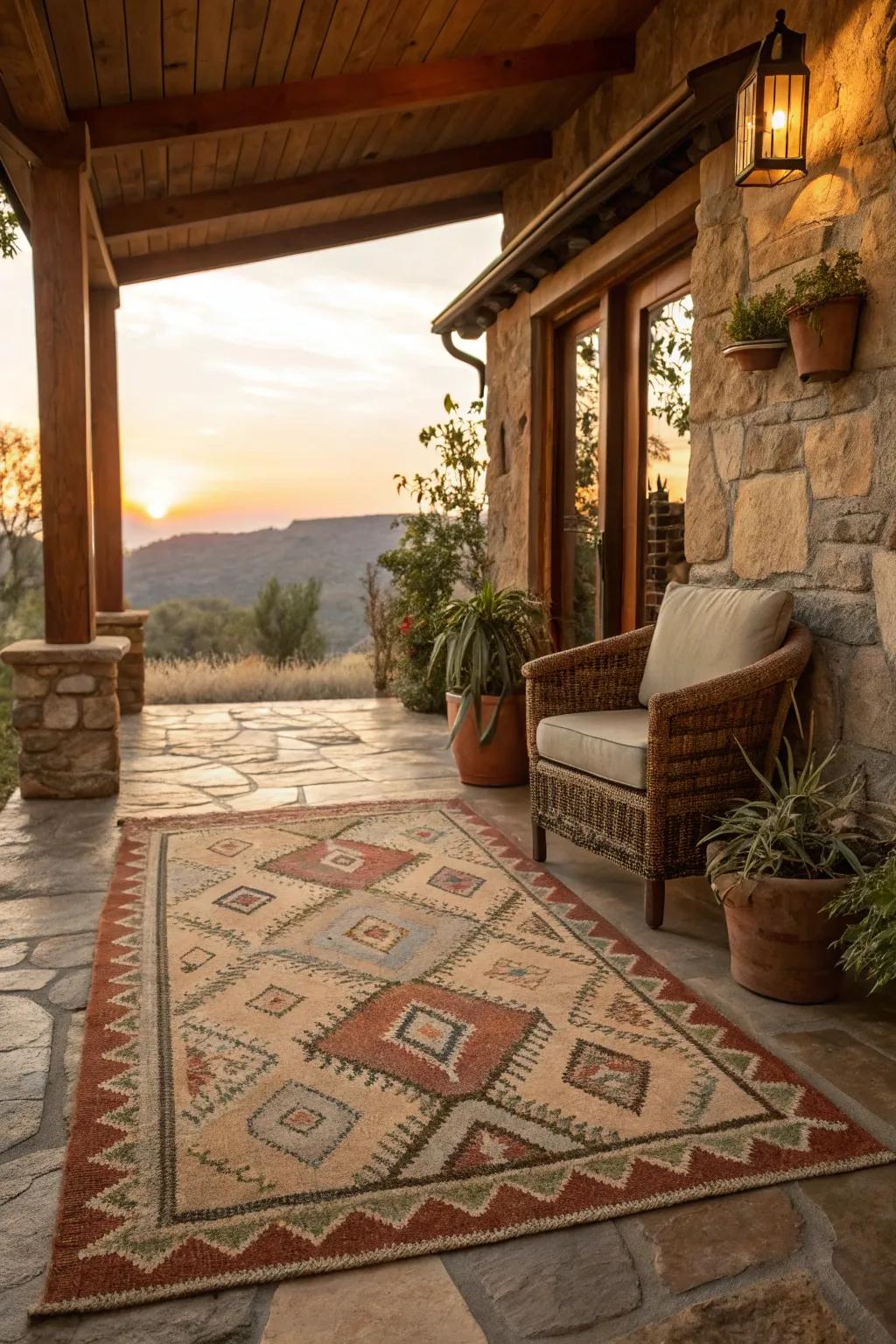 Create a cozy corner with rustic inlays that bring the warmth of nature indoors. #NaturalDesign