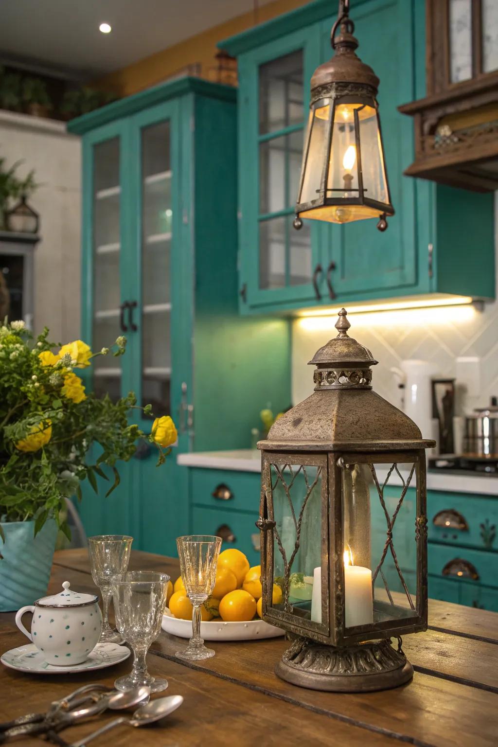 ✨ Light up your kitchen with lantern-style fixtures for a touch of vintage nostalgia. #LanternLove #CozyKitchen
