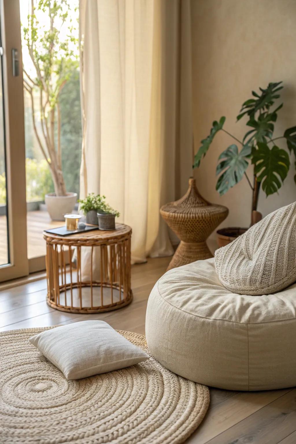 Bask in the natural light to invigorate your zen corner. 🌞 #HomeHarmony