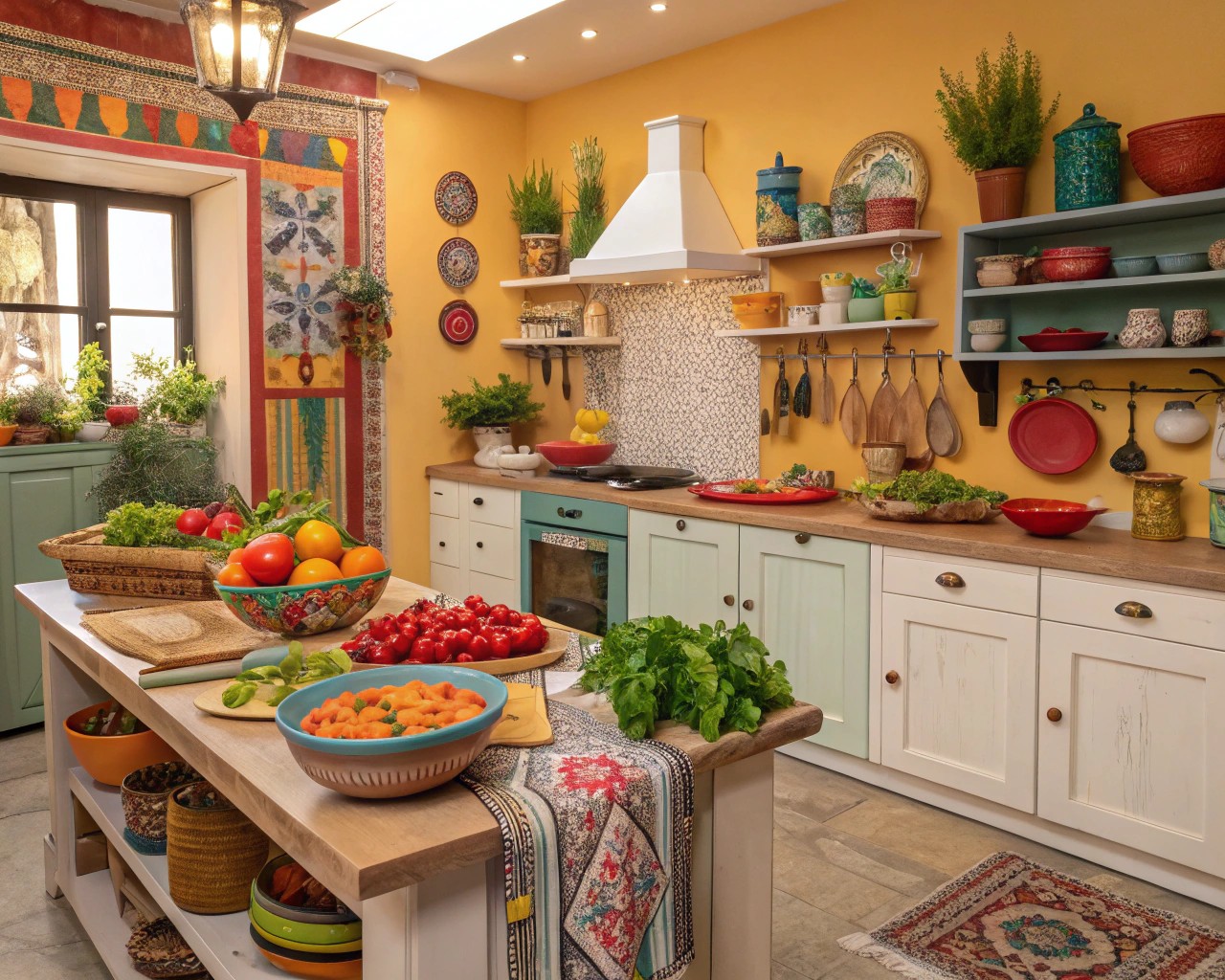 Colors in the kitchen can energize space and culinary creativity.