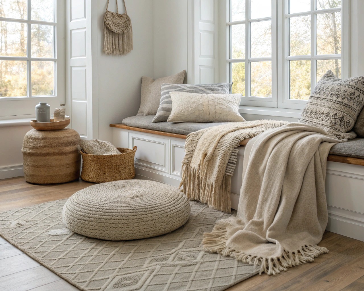 Layering textures adds depth to neutral spaces, enhancing visual interest.