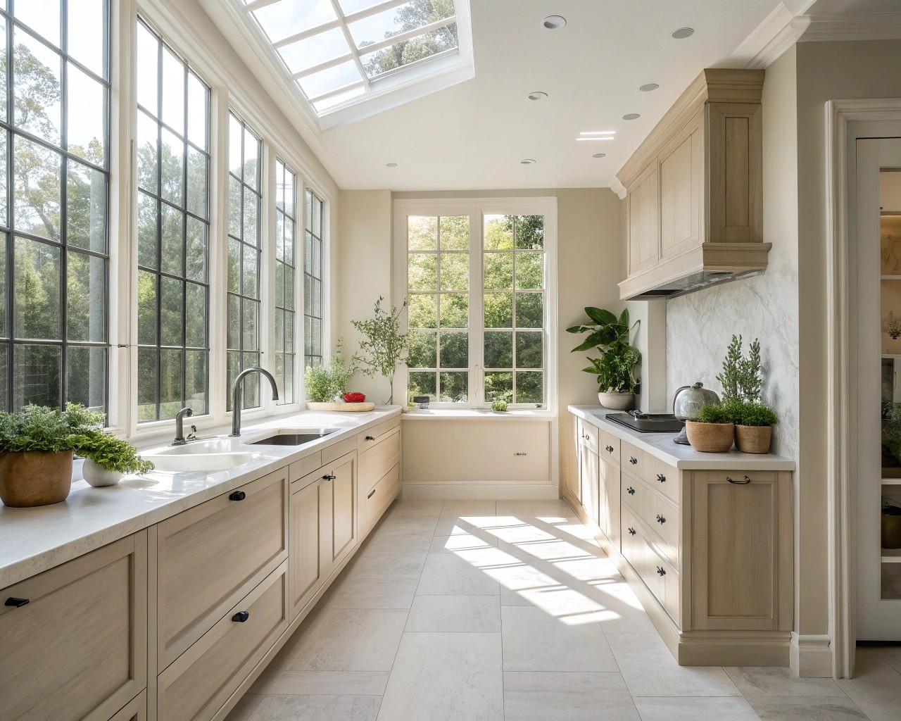 Neutral tones reflect natural light, illuminating spaces beautifully.