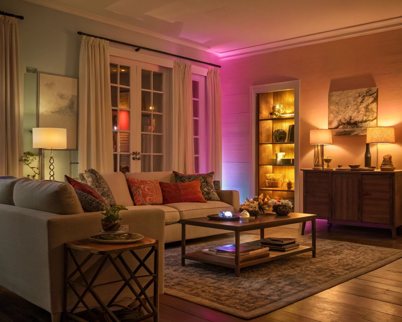 See how lighting affects color perception and ambiance in your home.
