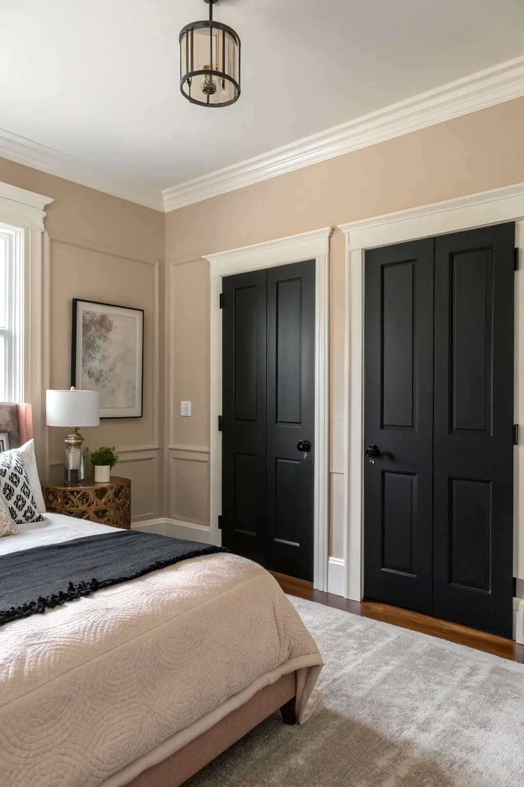 20+ Stylish Neutral and Black Bedroom Ideas