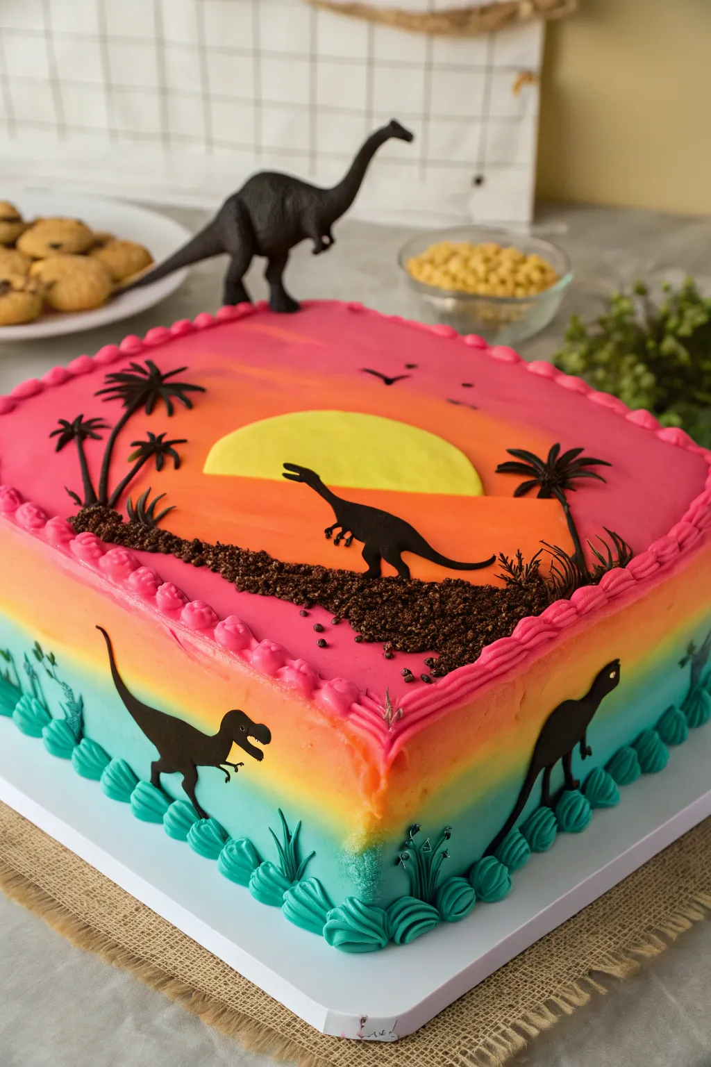 18+ Fun Dinosaur Sheet Cake Ideas for Kids’ Parties