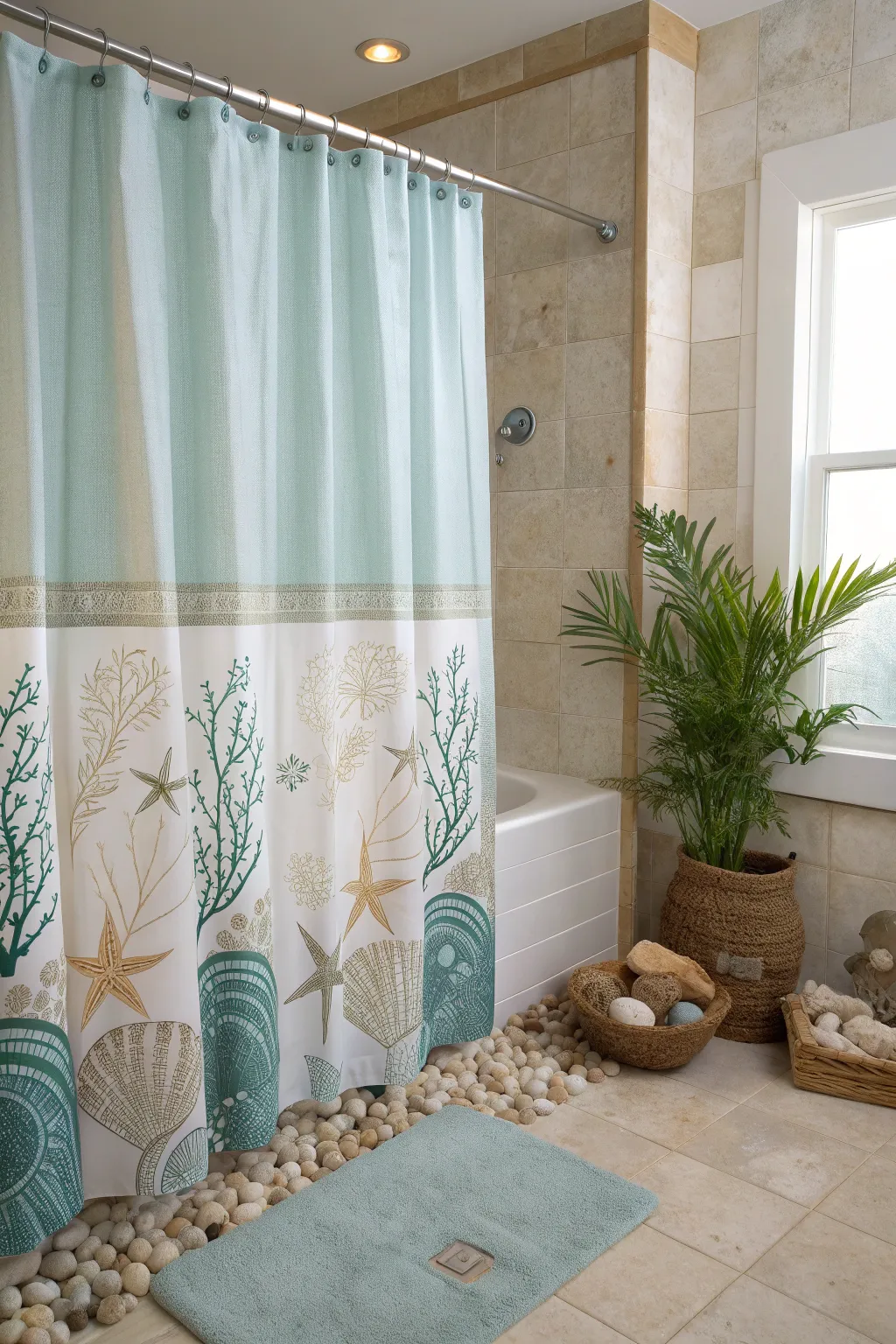 20+ Stylish Shower Curtain Ideas for Walk-In Showers