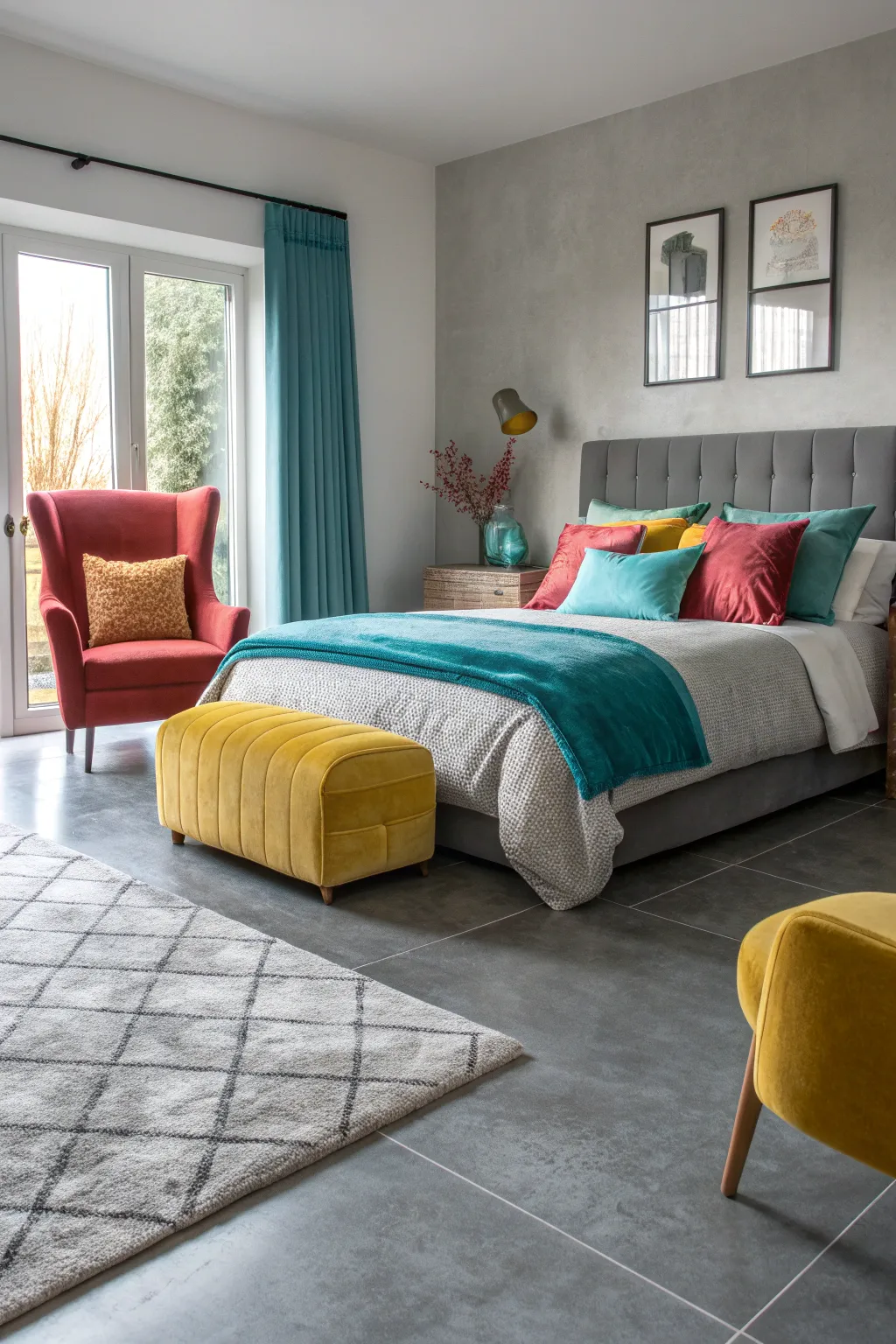 16+ Inspiring Grey Floor Bedroom Ideas