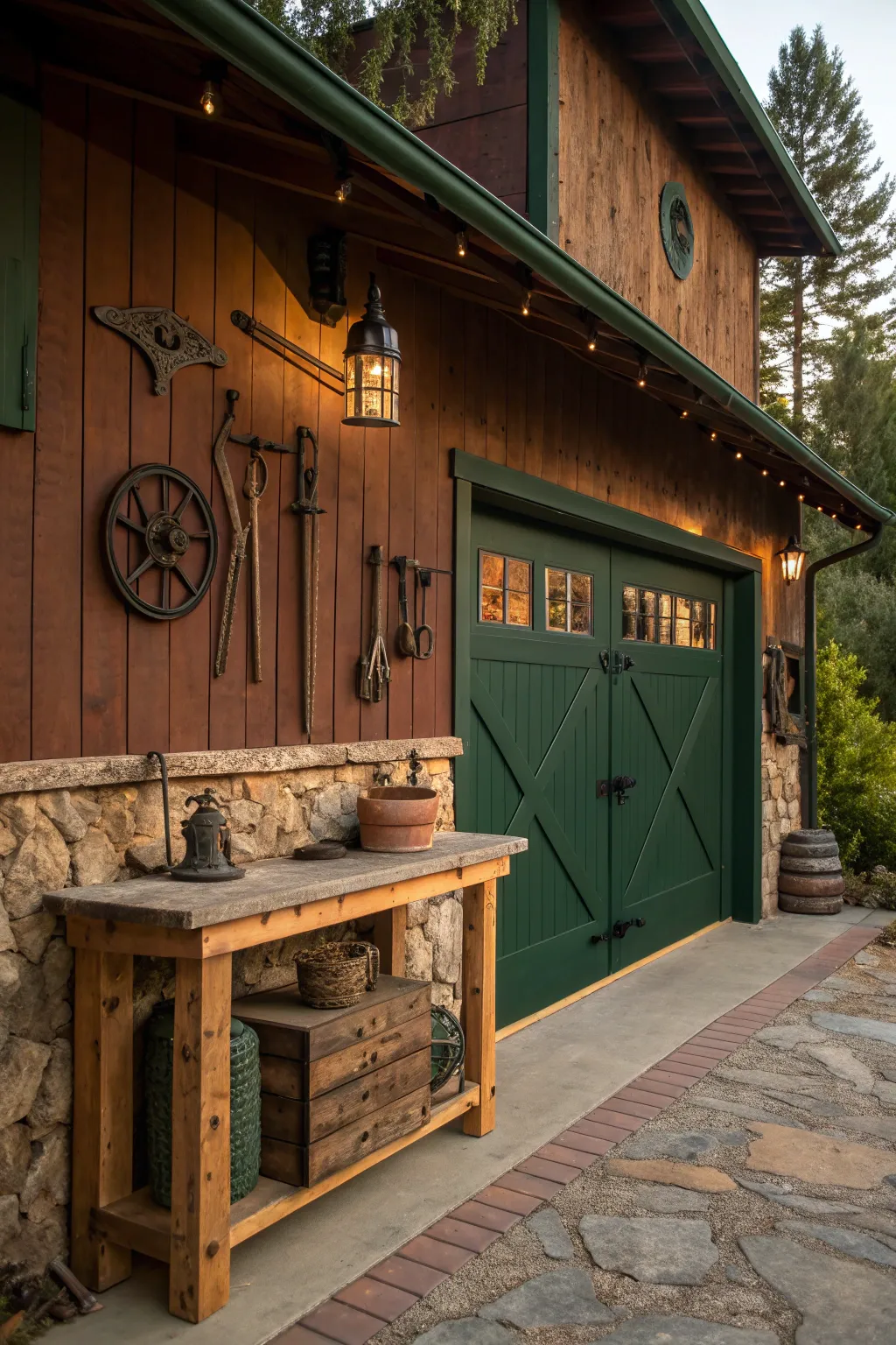 17+ Inspiring Rustic Garage Wall Ideas