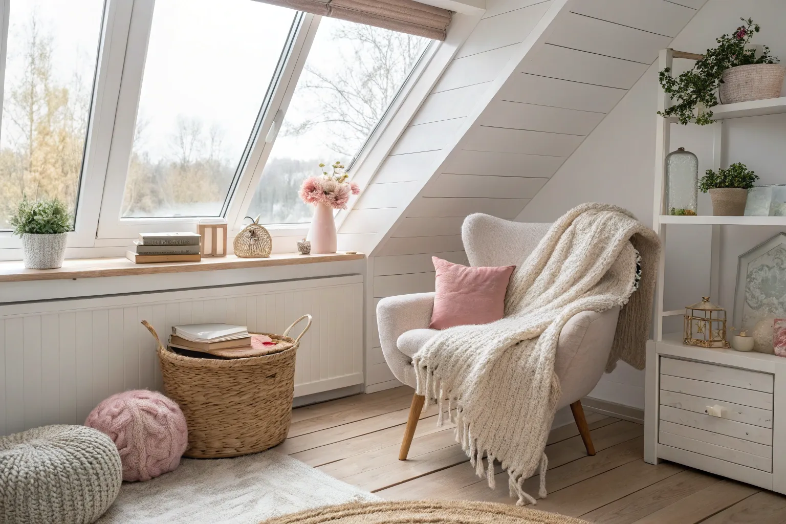 14+ Charming Girl Attic Bedroom Ideas