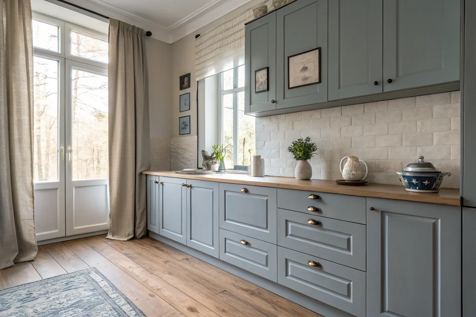 14+ Stylish Wall Colors for Gray Cabinets